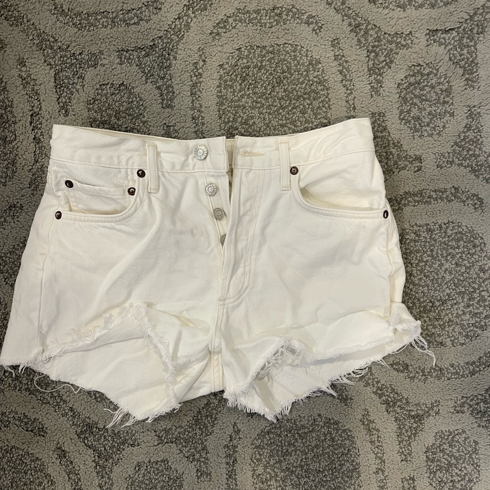 White AGOLDE Jean Shorts